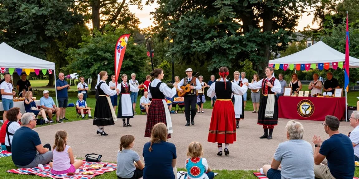 Breton cultural event showcasing m98 ทางเข้า with traditional music and joyful community celebration.