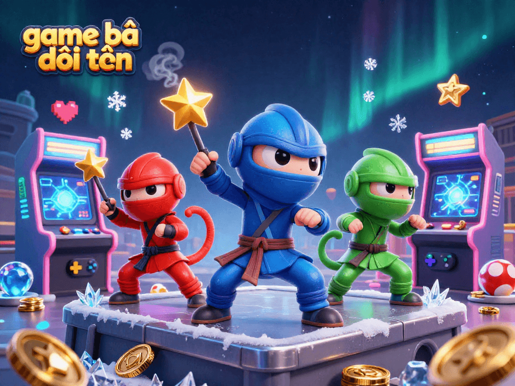 Engage with game bài đổi thưởng as ninja chameleons perform at a vibrant virtual casino.