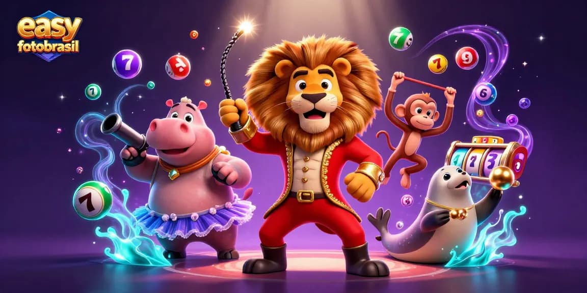 Engage in exciting gameplay with easyfotobrasil featuring colorful elements like slot reels and bouncing lottery balls!