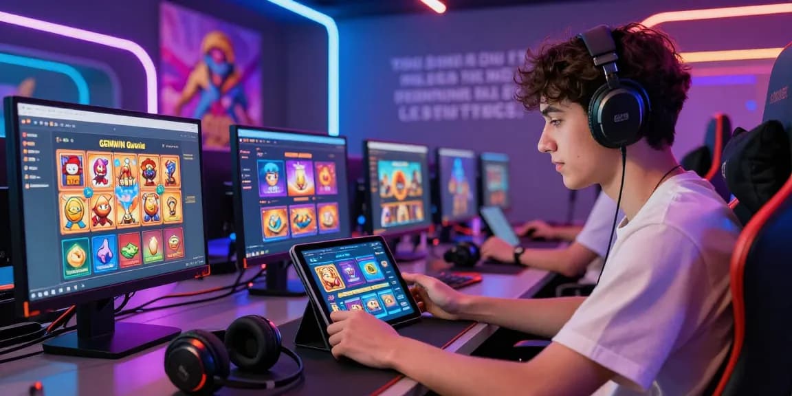Engaging gaming experience at https://gemwin.pics/ showcasing players immersed in exciting games, vibrant digital graphics, and welcoming environment.