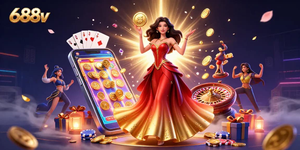 Experience the thrill at 688v with stunning casino visuals featuring dynamic games and golden rewards.