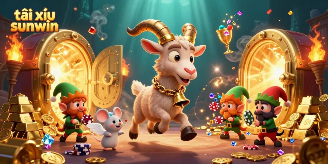 Engage in tài xỉu sunwin action as lively characters create chaos in a vibrant casino scene.