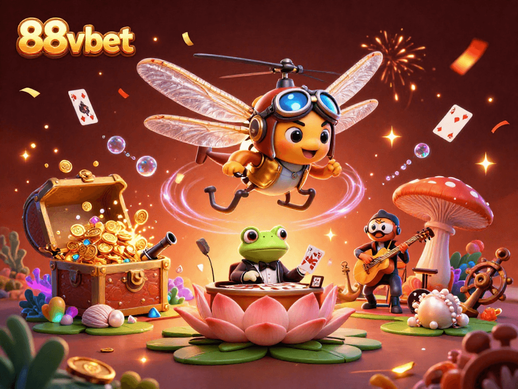 Experience exciting 88vbet gaming with friends in a vibrant, engaging casino scene.