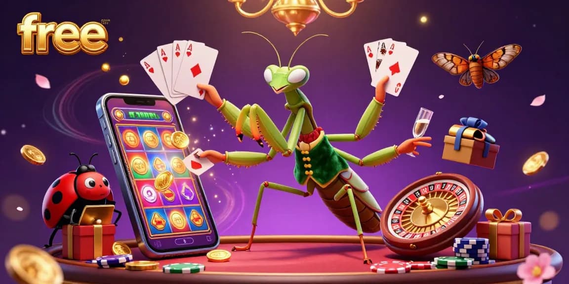 Engage in free sex chat with a vibrant cam casino scene featuring playful characters and dynamic gambling elements.