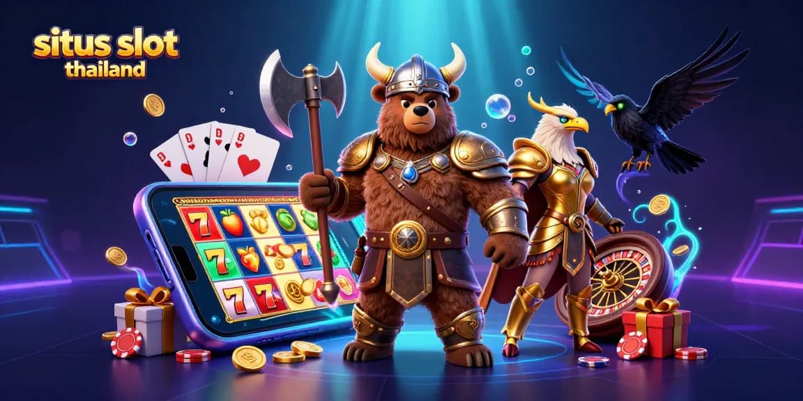 Engage in thrilling adventures with situs slot thailand as a Viking bear and Valkyrie eagle explore slot games.