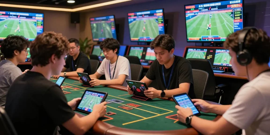 Nền tảng cá cược trực tuyến E2WIN với người chơi đang tham gia cược sôi động.