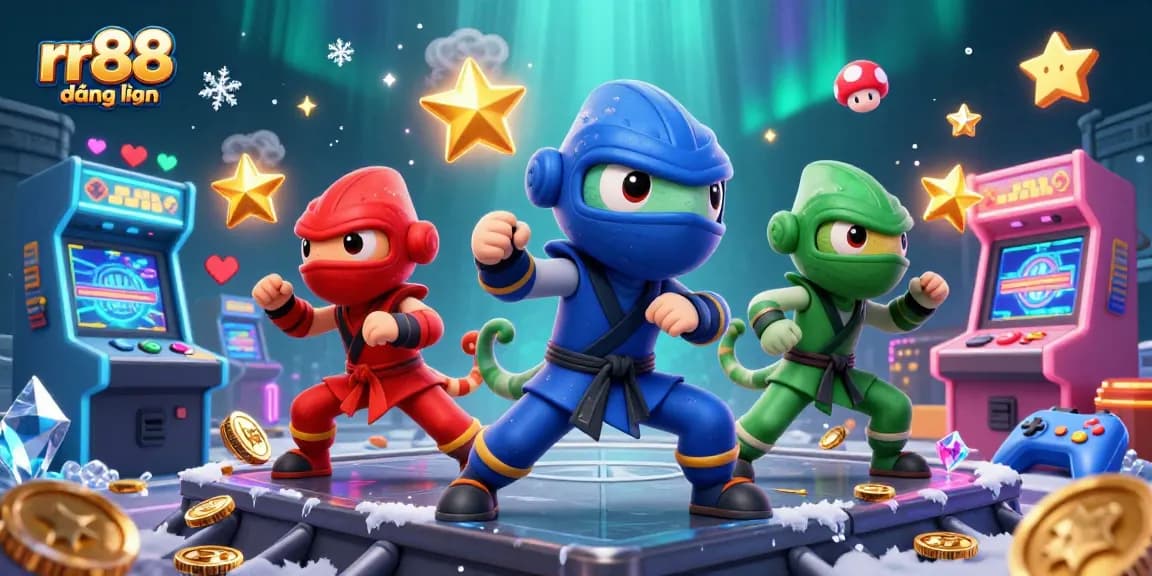 Experience thrilling action with rr88 đăng nhập as the ninja chameleon team takes center stage in a vibrant, casino-themed showdown.