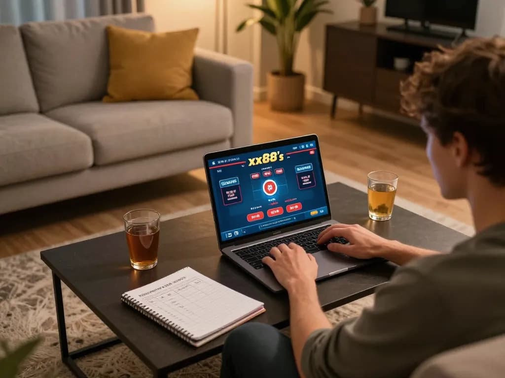 Experience real-time online gaming at xx88 with a player engaged in poker strategy