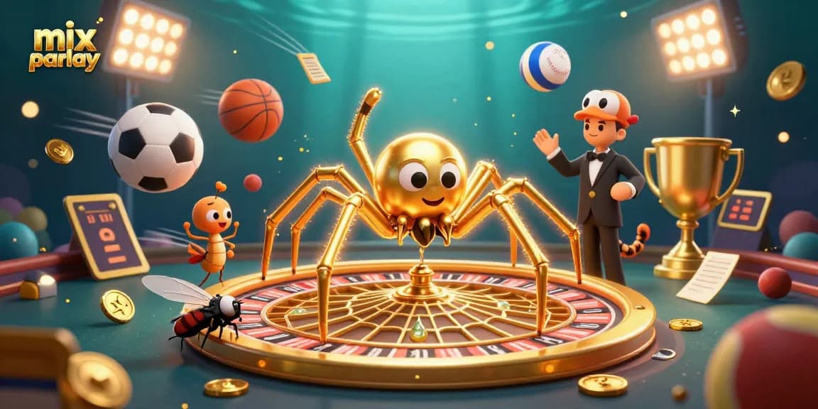 Engage with mix parlay betting action in this vibrant 3D scene of sports and excitement.
