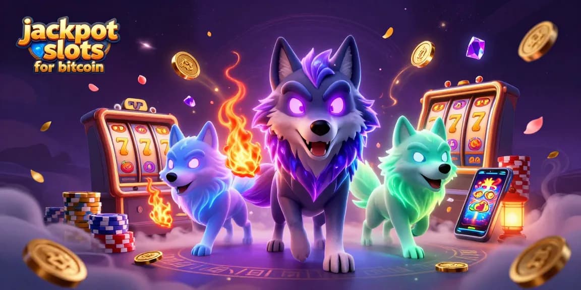 Experience thrilling jackpot slots for bitcoin with 3D characters and vibrant casino elements.