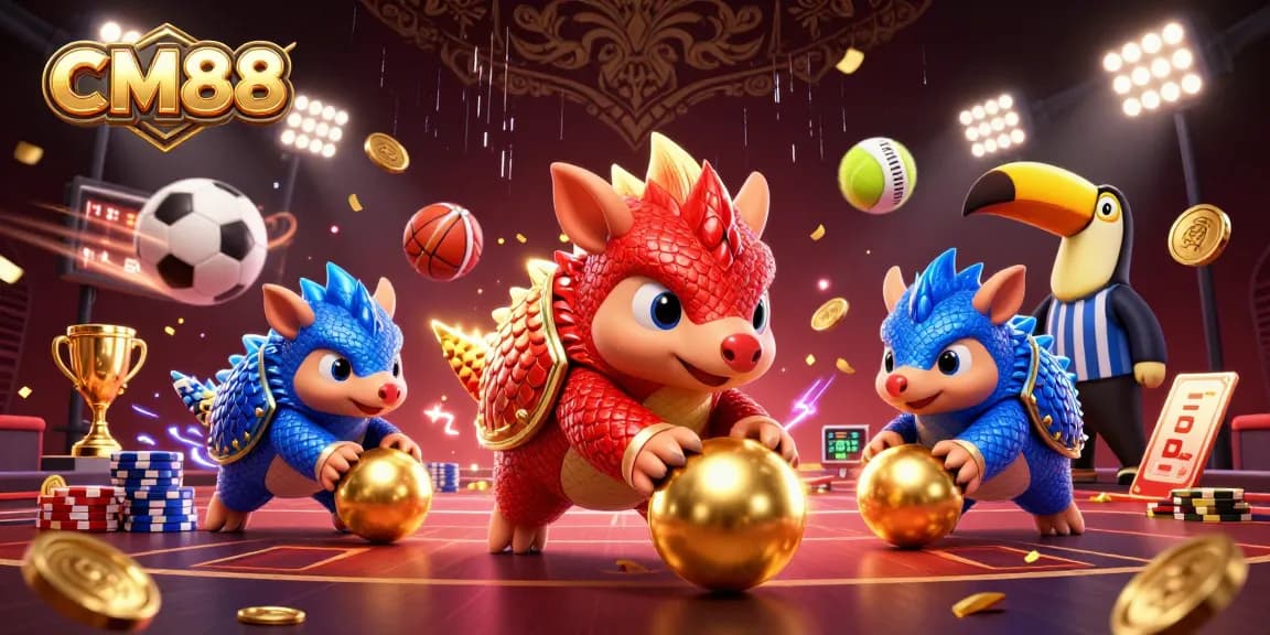 Experience an electrifying competition at CM88 featuring rival pangolins and dynamic gaming elements.