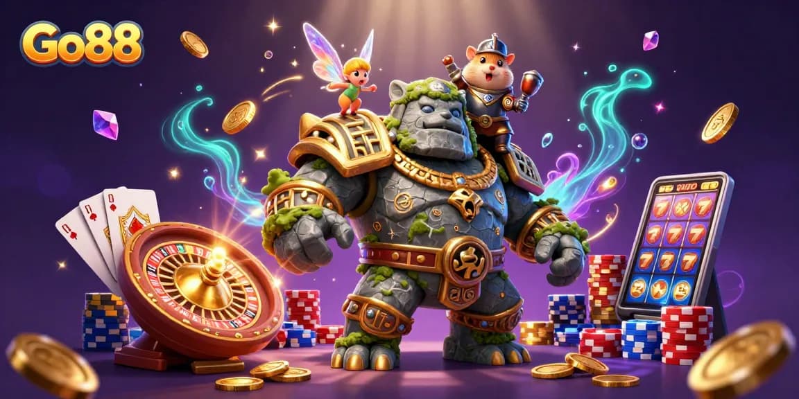 Experience thrilling gaming at Go88 with enchanting characters and dazzling casino elements.