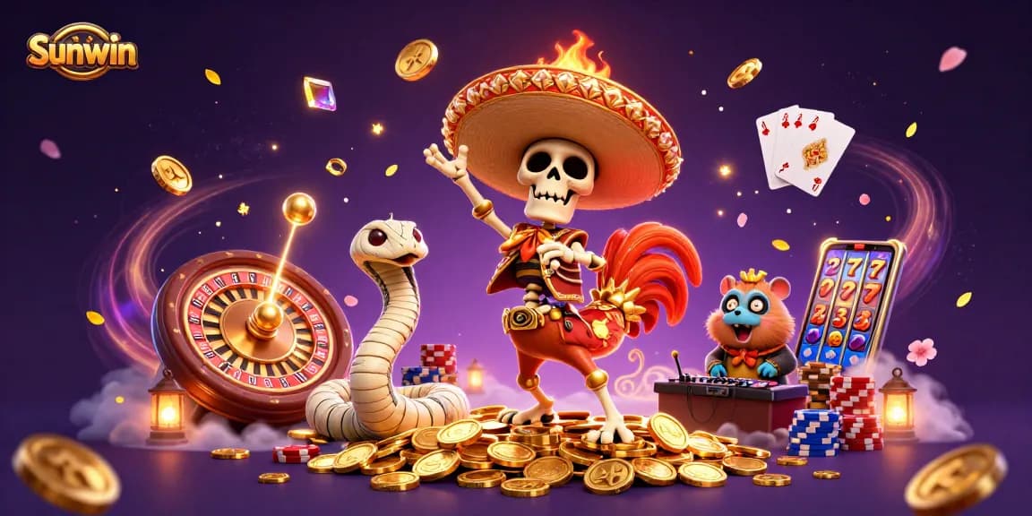 Engage with sunwin at a vibrant digital casino experience featuring dynamic characters and classic games.