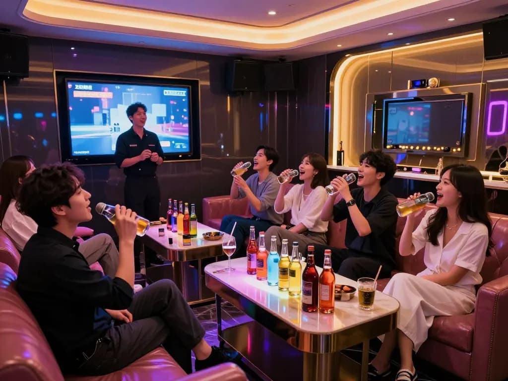생동감 넘치는 분위기와 친절한 서비스와 함께하는 고급스러운 강남가라오케 경험.