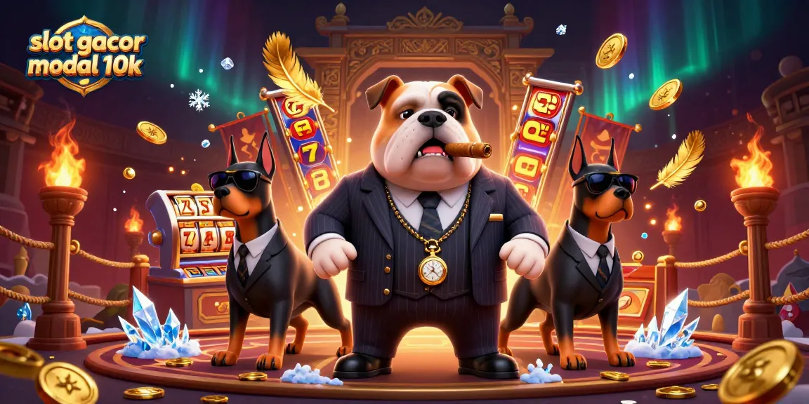Experience dynamic gaming action with slot gacor modal 10k featuring 3D cartoon mafia characters among vivid casino elements.