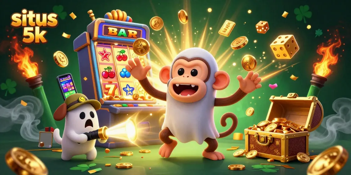 Experience thrilling slots action with situs 5k, featuring animated characters in a vibrant casino atmosphere.