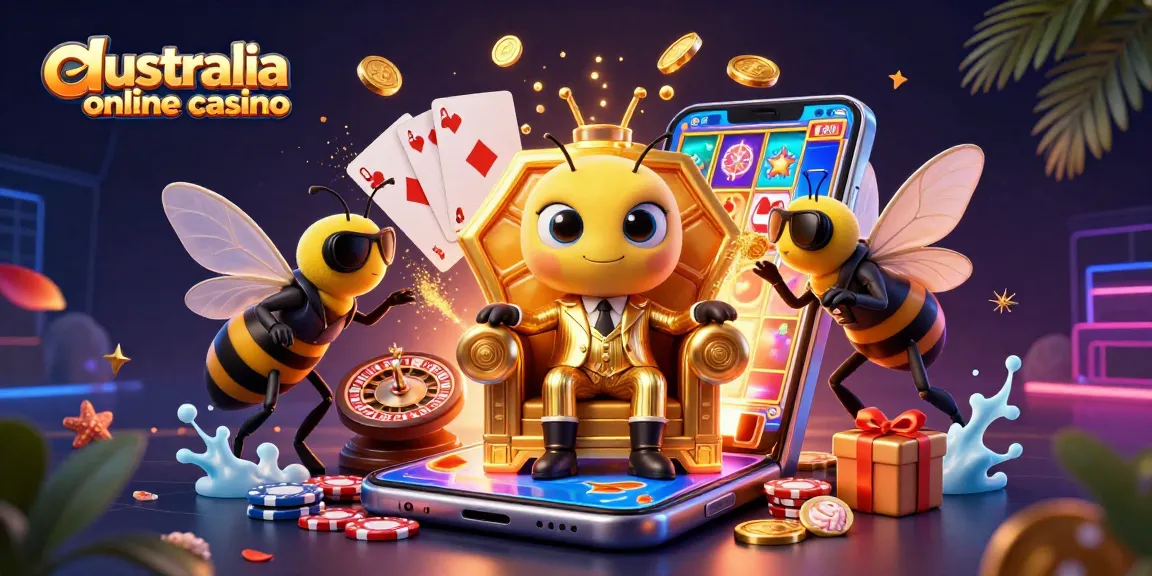 Engage with the vibrant world of australia online casino featuring a bumblebee mob boss and dynamic gambling elements.