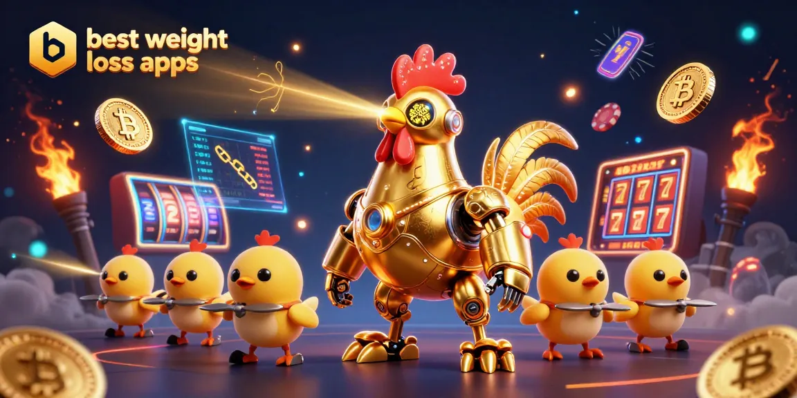 Experience the excitement of the best weight loss apps with vibrant casino elements merging nutrition tracking and gaming.