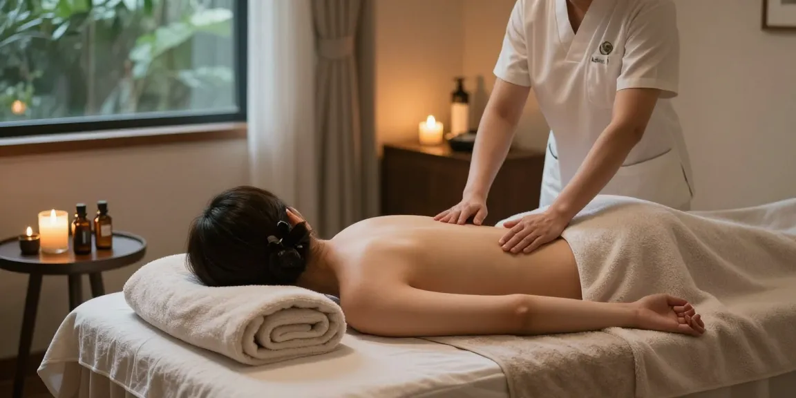 Experience a 강남출장마사지 in a tranquil home spa setting with soothing elements.