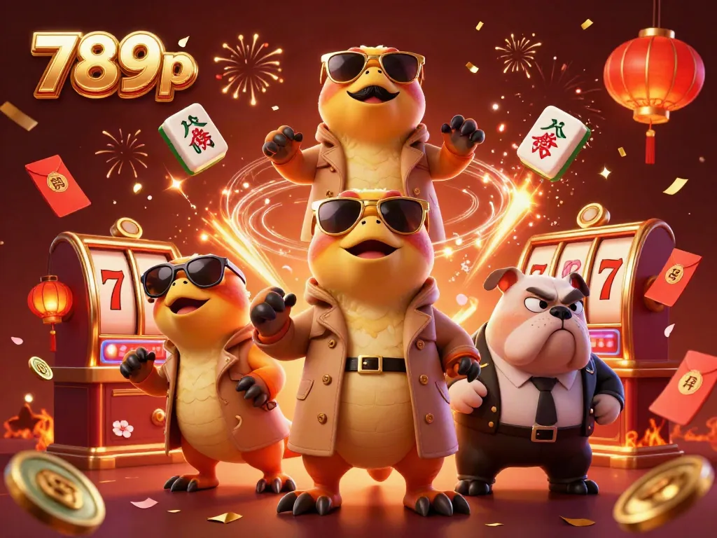 Experience the thrilling casino atmosphere at 789p with playful raptors entering a VIP lounge.