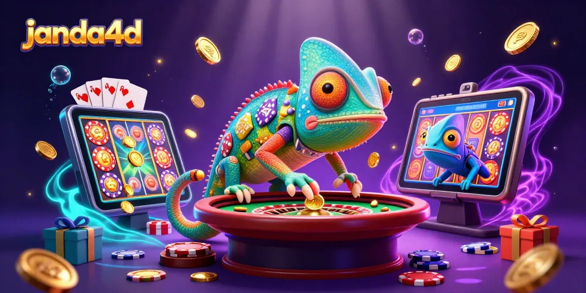 janda4d menarik perhatian dengan chameleon kasino yang mengubah warna sambil menangkap koin emas