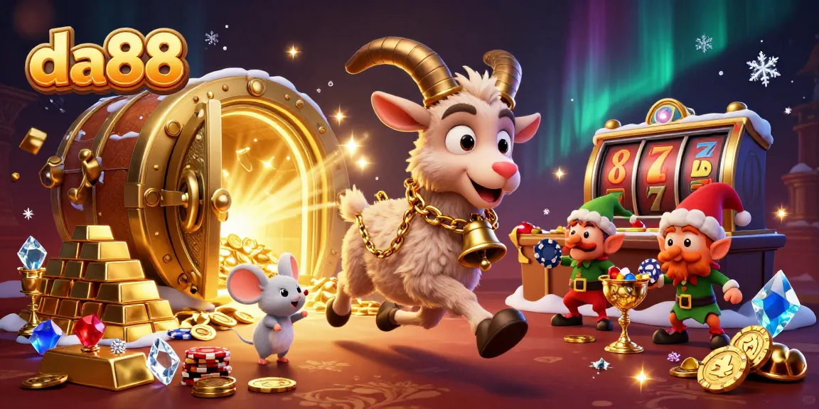Experience thrilling gameplay at da88 with a mischievous scene of Krampus and gremlins!