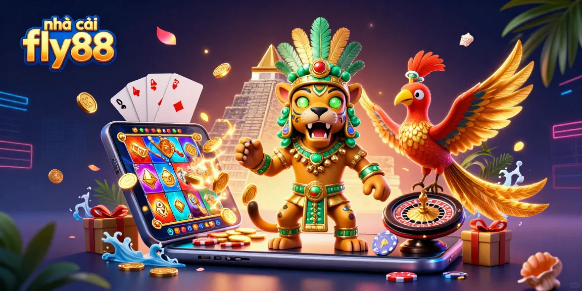 Experience the thrills at nhà cái fly88 with vibrant casino elements and engaging characters!