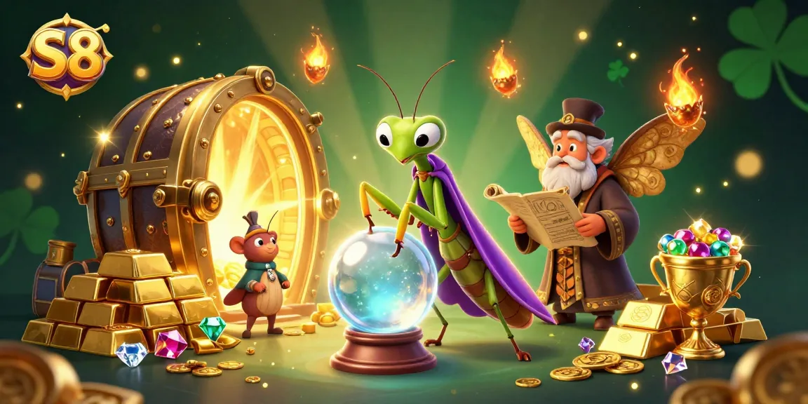 S8 players engage with a thrilling 3D casino realm filled with treasure and mystical elements.