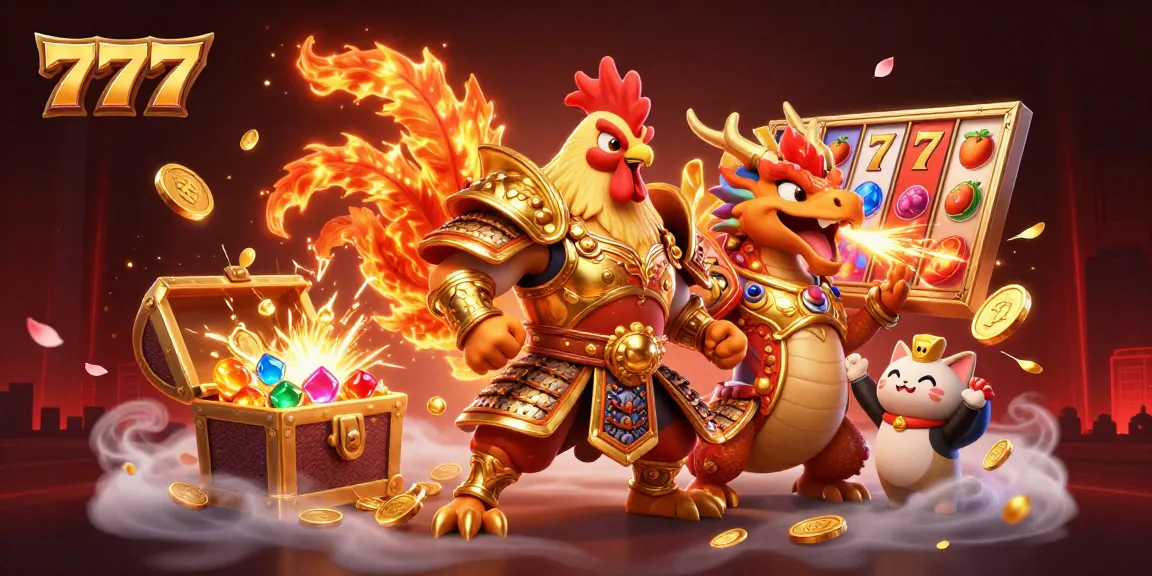 Experience thrilling gameplay and stunning visuals with 777-themed slots and characters.