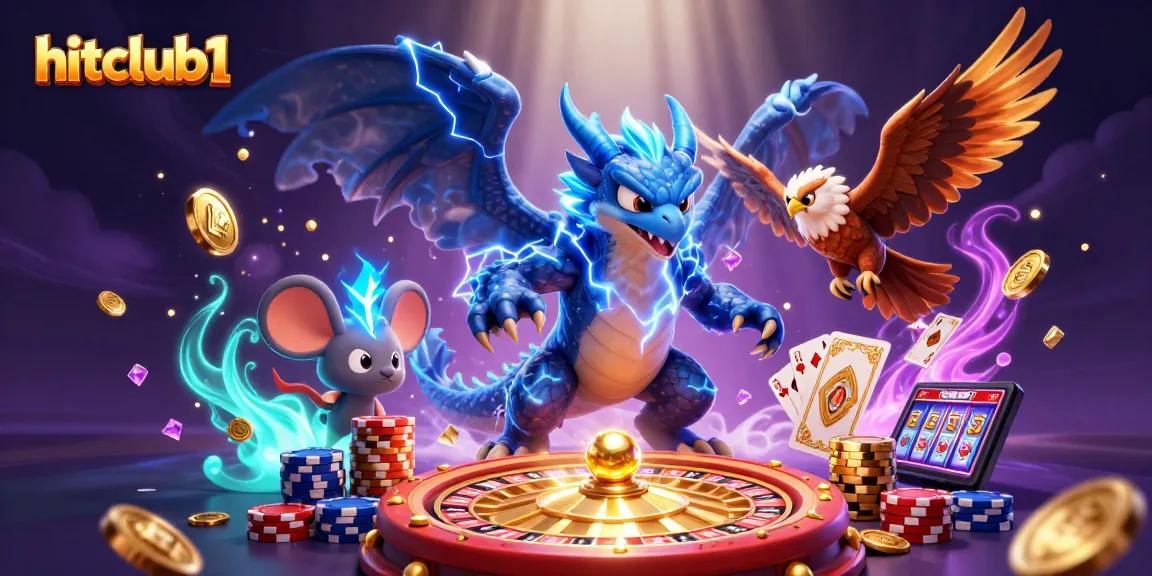 Experience the thrill of hitclub1 with electrifying game elements and characters in a dynamic casino scene.