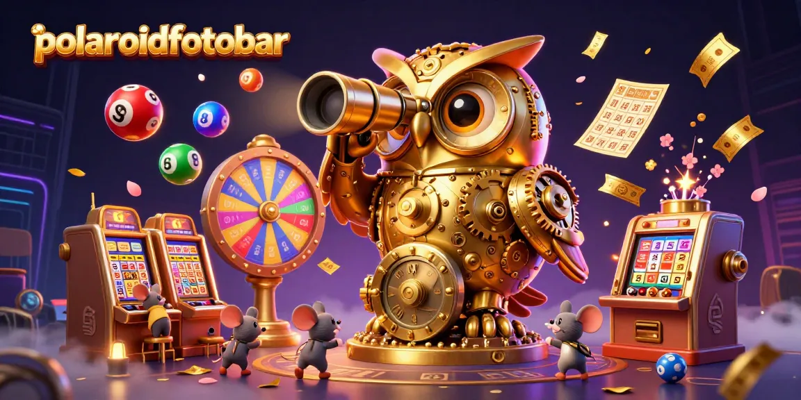 Engage in casino fun with polaroidfotobar's vibrant 3D owl and whimsical gaming elements.