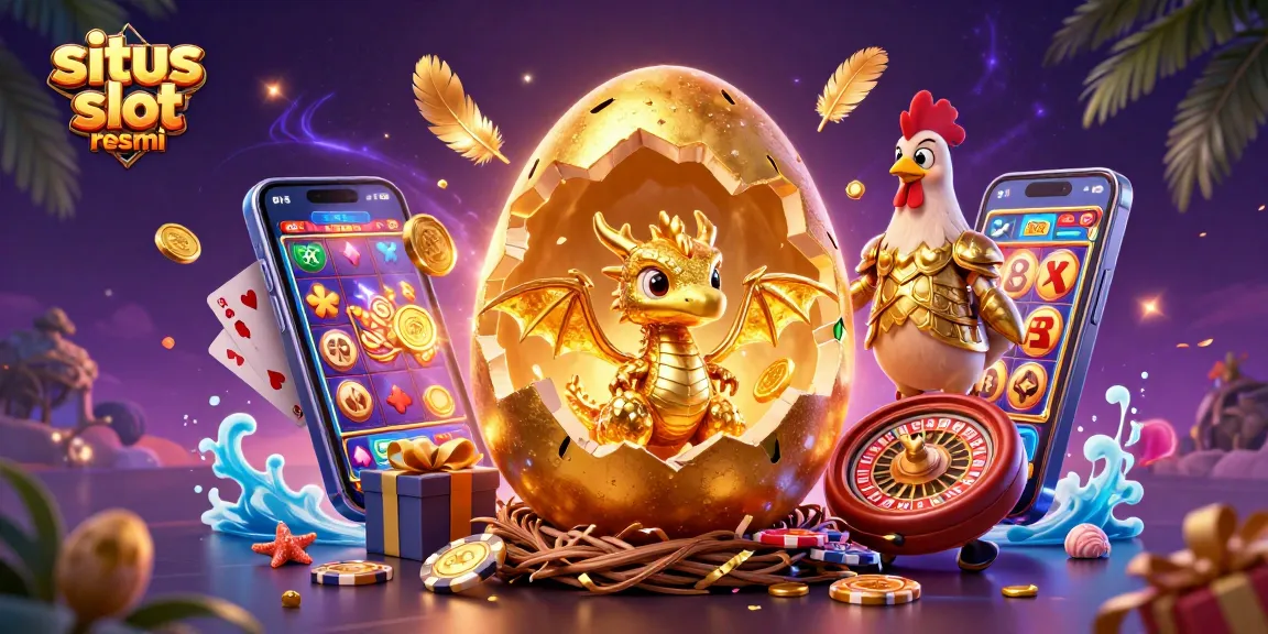 Engage with situs slot resmi featuring a golden dragon and poker chips, showcasing exciting slots.