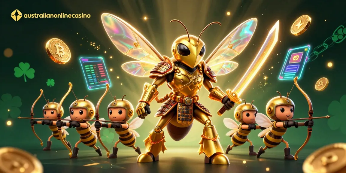 Experience thrilling gameplay at australianonlinecasino with vibrant 3D casino elements and characters.
