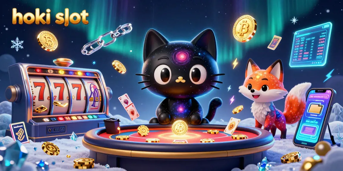Engage in exciting gaming action at hoki slot with dynamic cosmic characters and vibrant casino elements.