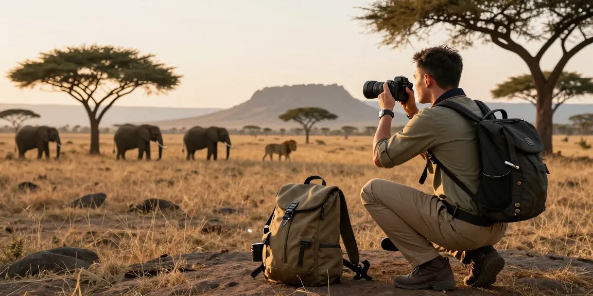 NAGA2000 traveler capturing wildlife in Kidepo Valley National Park during sunrise