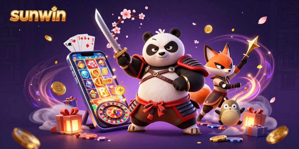 Experience thrilling action as the samurai panda and ninja fox take on casino games with sunwin's exciting offerings.