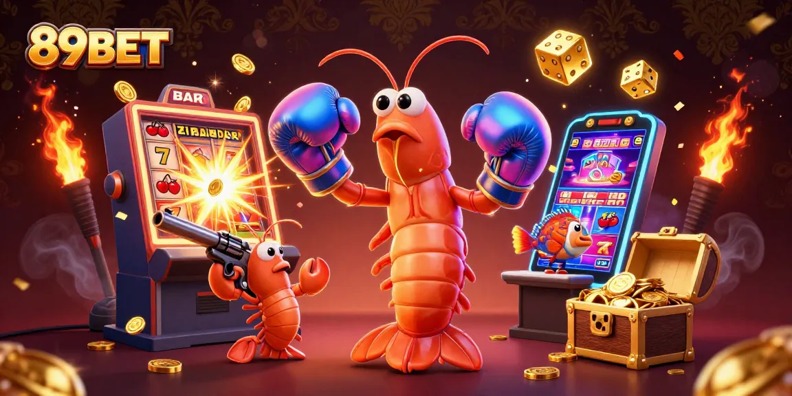 Engage in thrilling slots and jackpots at 89BET with vibrant casino-themed elements.