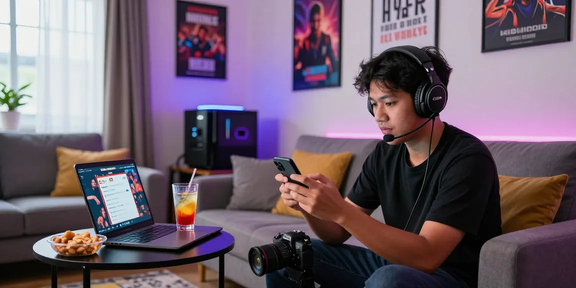 Cara Login LUXURY777 dalam suasana pemain game muda di ruang tamu modern dengan perangkat gaming