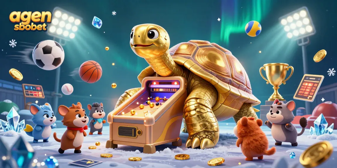 Engage with exciting betting at agen sbobet through this vibrant 3D illustration of sports betting excitement.