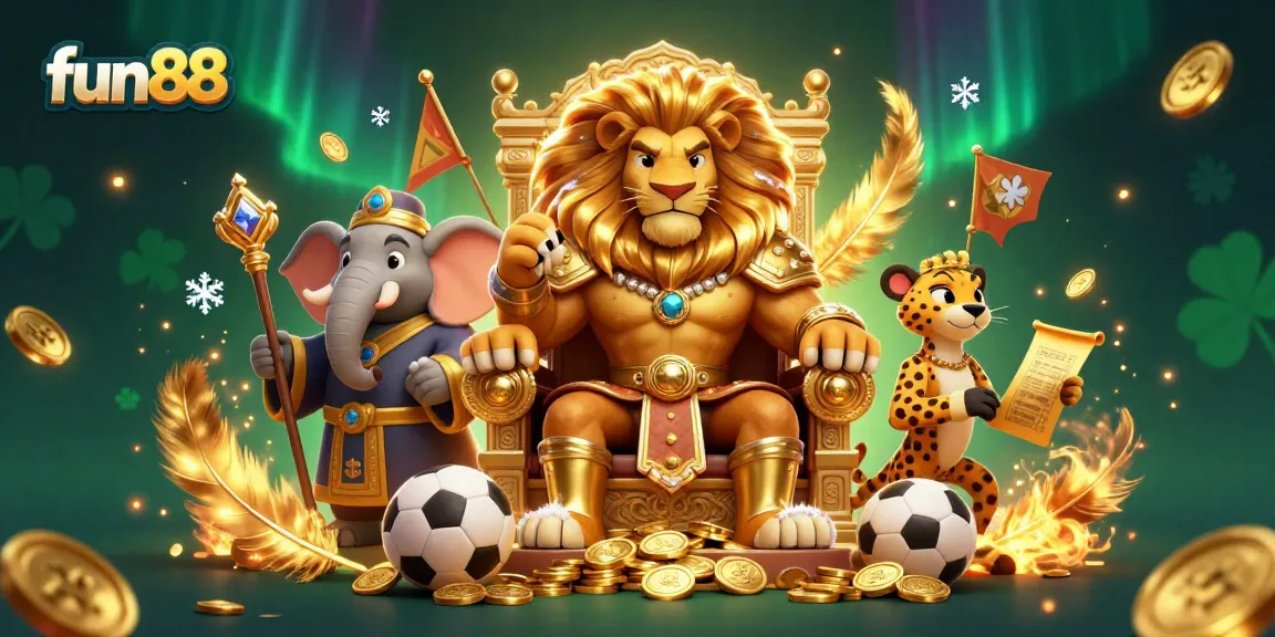 Experience the thrills of fun88 as a lion king presides over a dynamic sports betting scene.