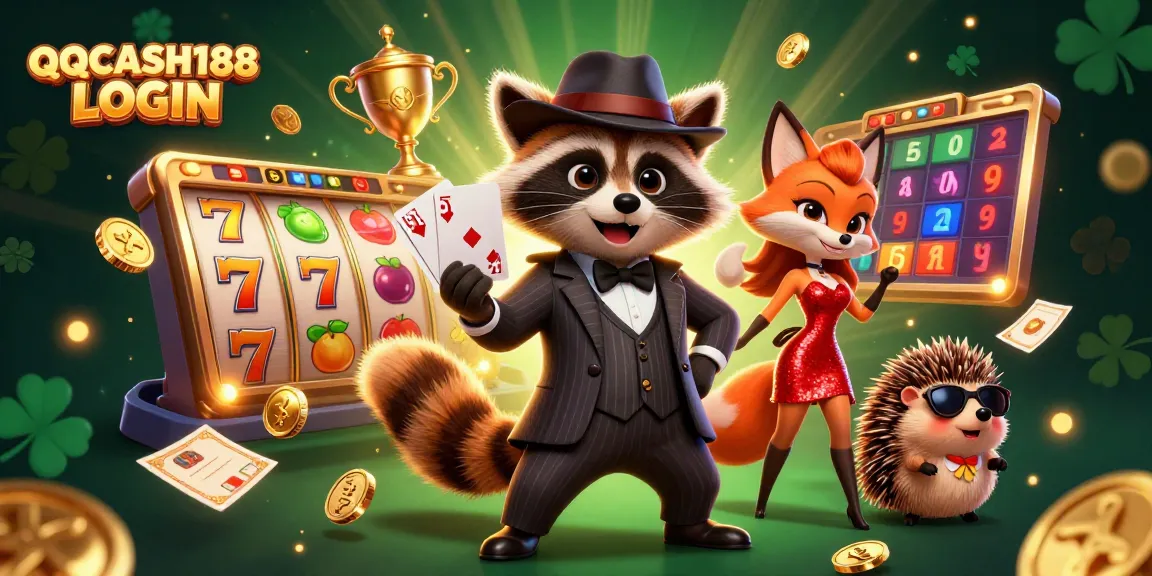Experience QQCASH188 LOGIN with stunning slot action and dynamic characters in a vibrant casino scene.