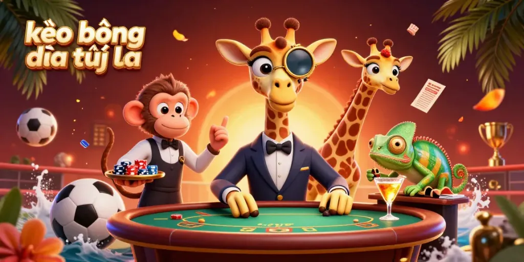 Experience exciting online betting with kèo bóng đá trực tuyến in this vibrant, dynamic illustration.