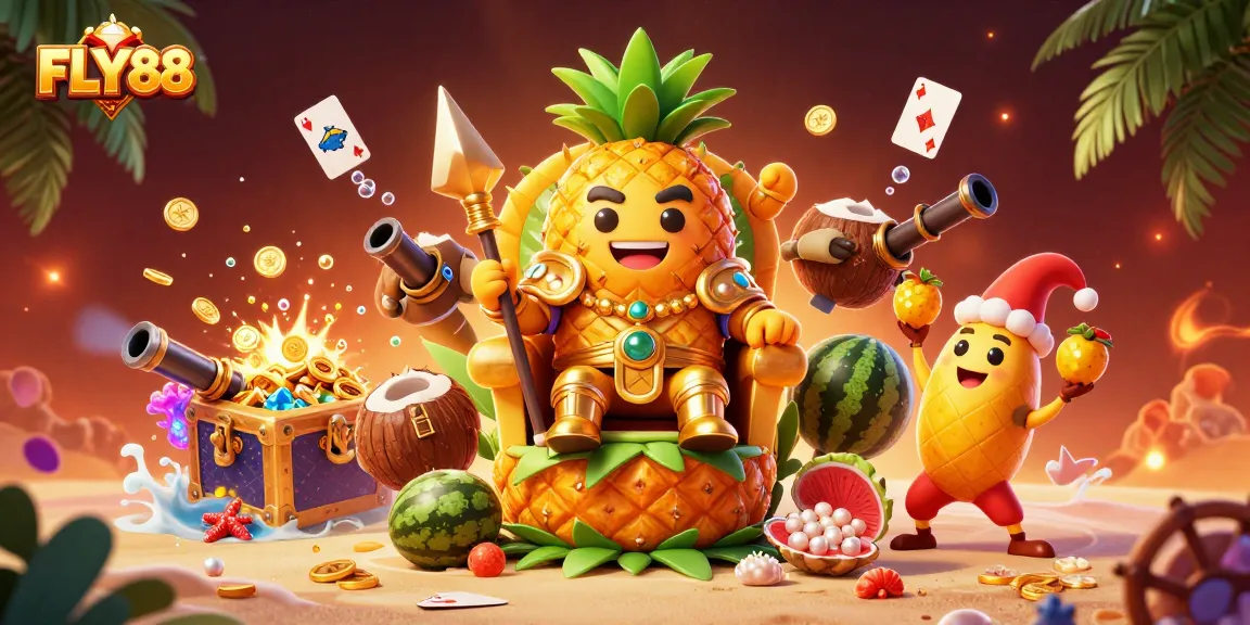 Experience thrilling gameplay at FLY88 with vibrant casino characters and elements in an engaging digital scene.