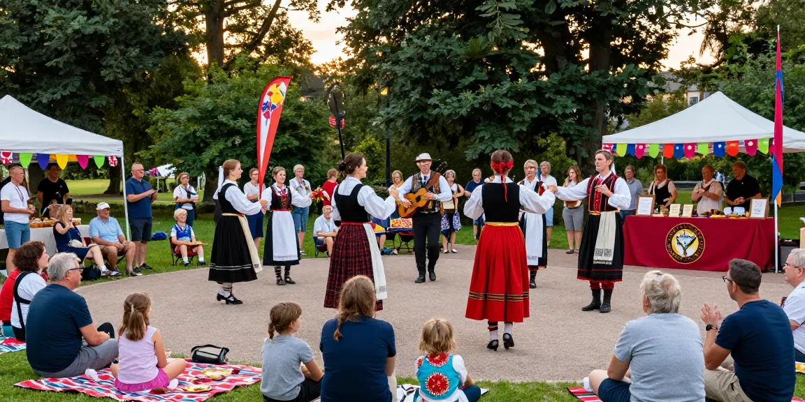 Breton cultural event showcasing m98 ทางเข้า with traditional music and joyful community celebration.
