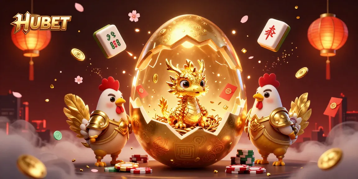 Engage in exciting gameplay at HUBET with a stunning golden dragon nestled on poker chips.