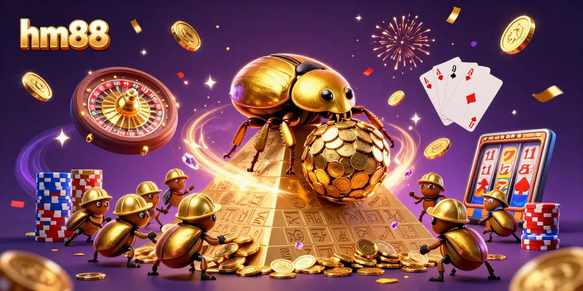 Experience exciting gameplay with the hm88 casino-themed illustration of vibrant treasures and action.