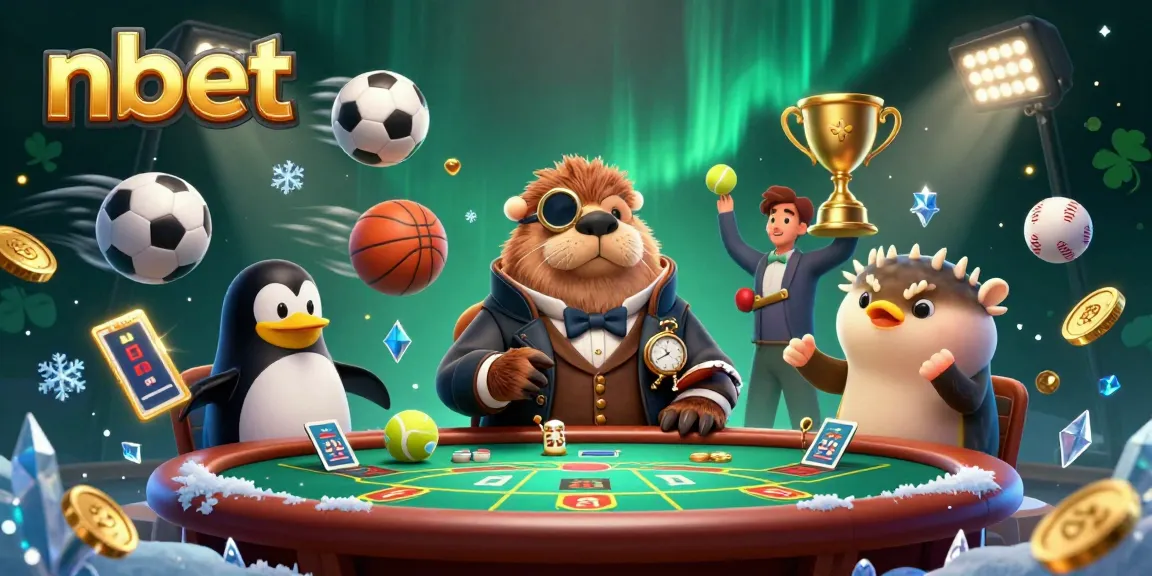 Experience excitement with nbet as a walrus and friends play poker underwater.