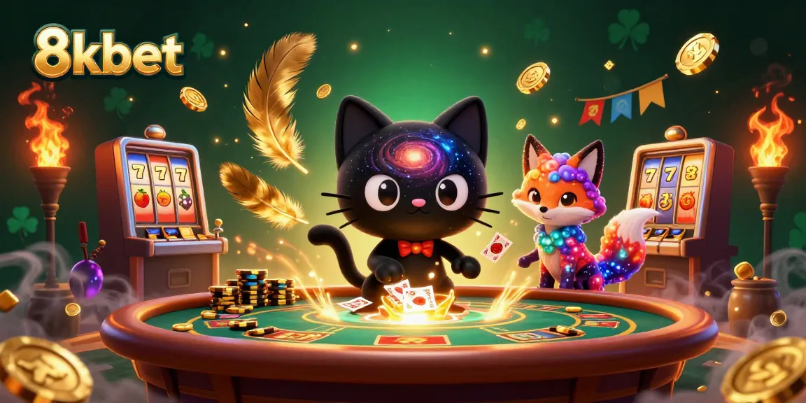 Experience the thrilling gameplay at 8kbet with engaging characters and vibrant casino elements.