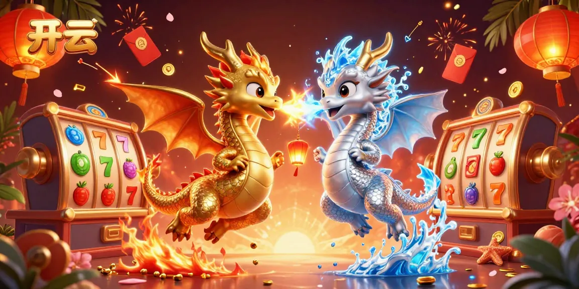 开云老虎机特点的三维卡通龙与中国元宵元素相结合的动态场景