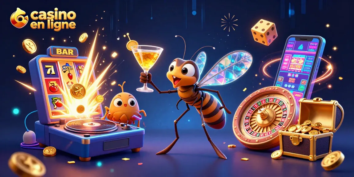 Apprenez à jouer au casino en ligne grâce à une illustration captivante et immersive.